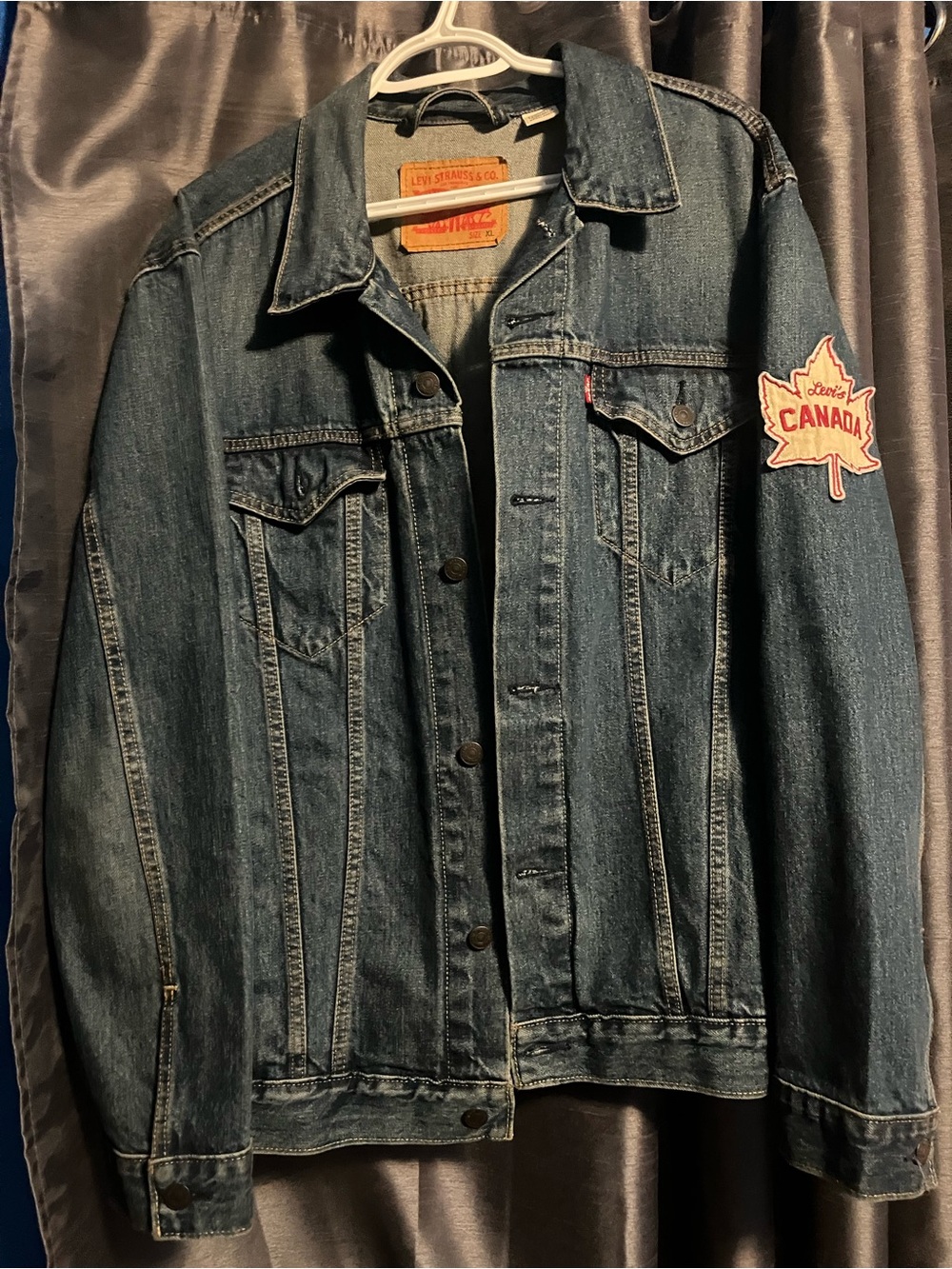 Levi's Blue Denim Jacket with Canada Patch